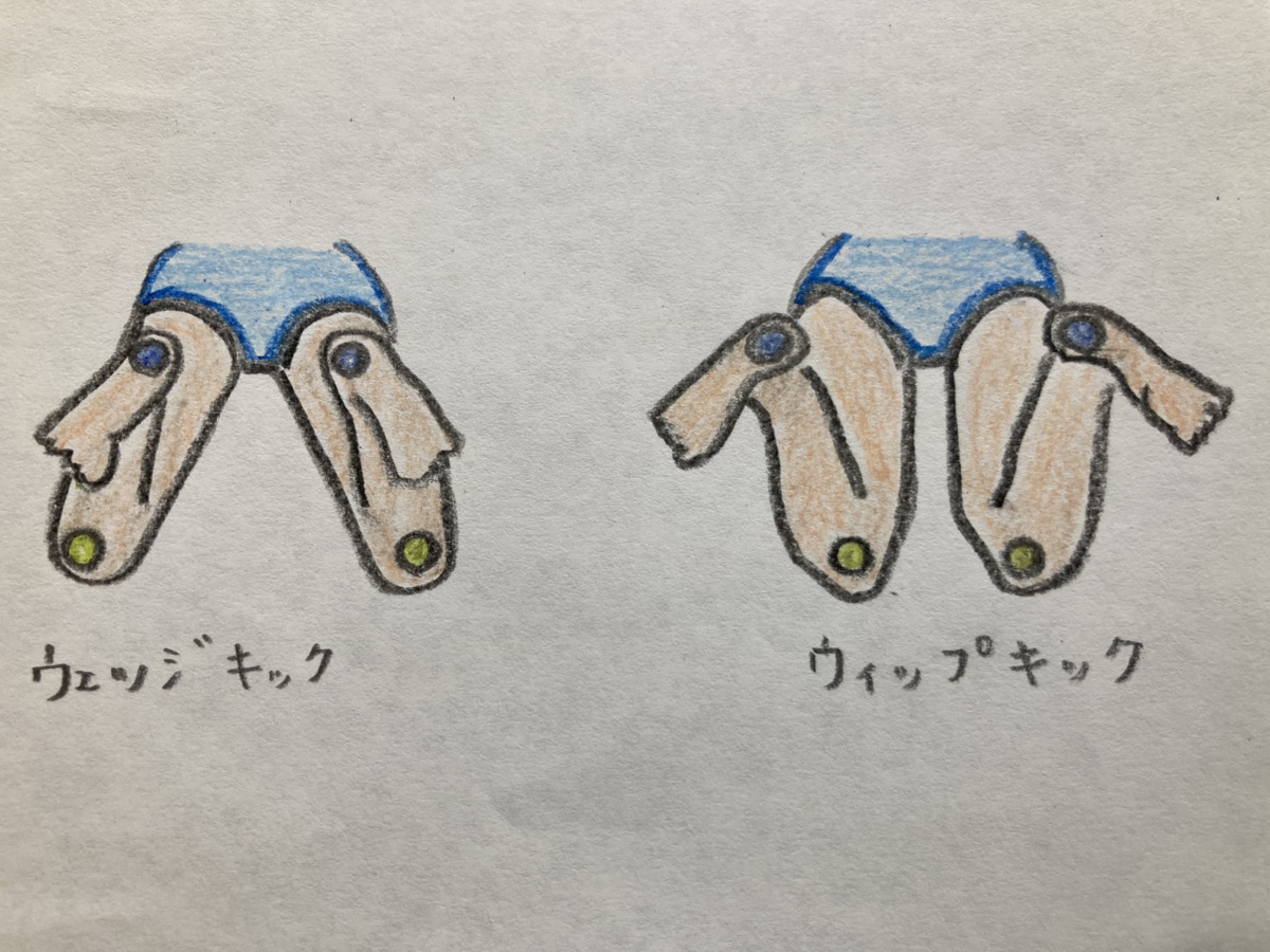 平泳ぎ膝
